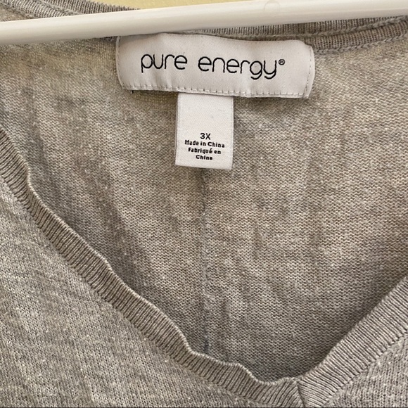 Pure Energy 3/4 Sleeve Lightweight Sweater 3x - Picture 4 of 5